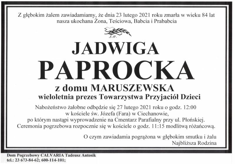Jadwiga Paprocka
