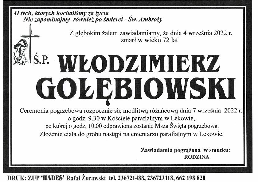 WŁODZIMIERZ GOŁĘBIOWSKI