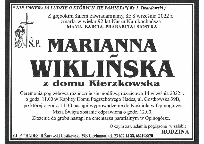MARIANNA WIKLIŃSKA