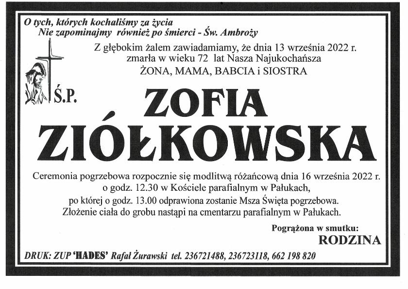 ZOFIA ZIÓŁKOWSKA