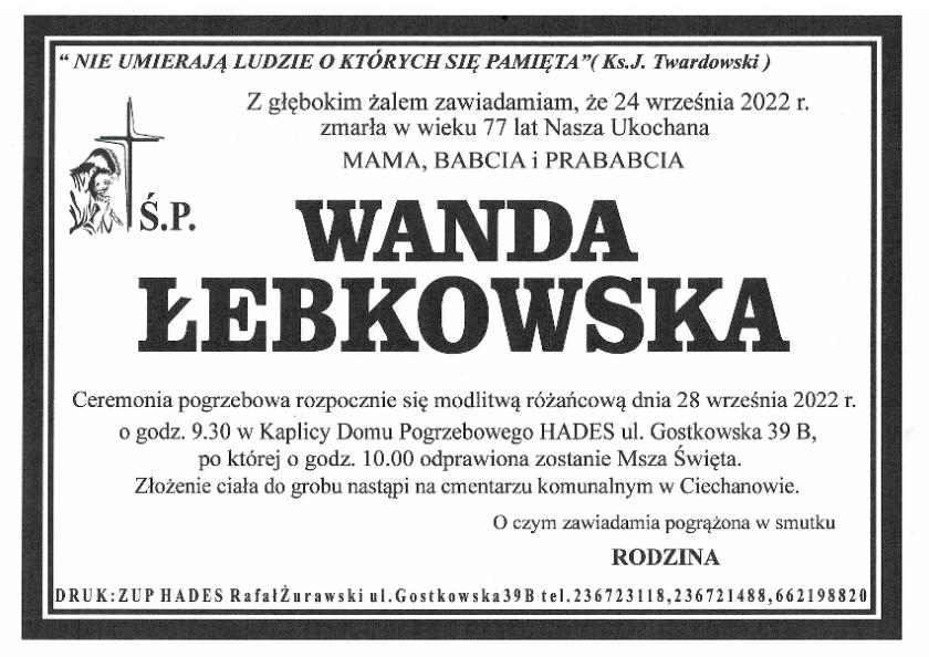 WANDA ŁEBKOWSKA
