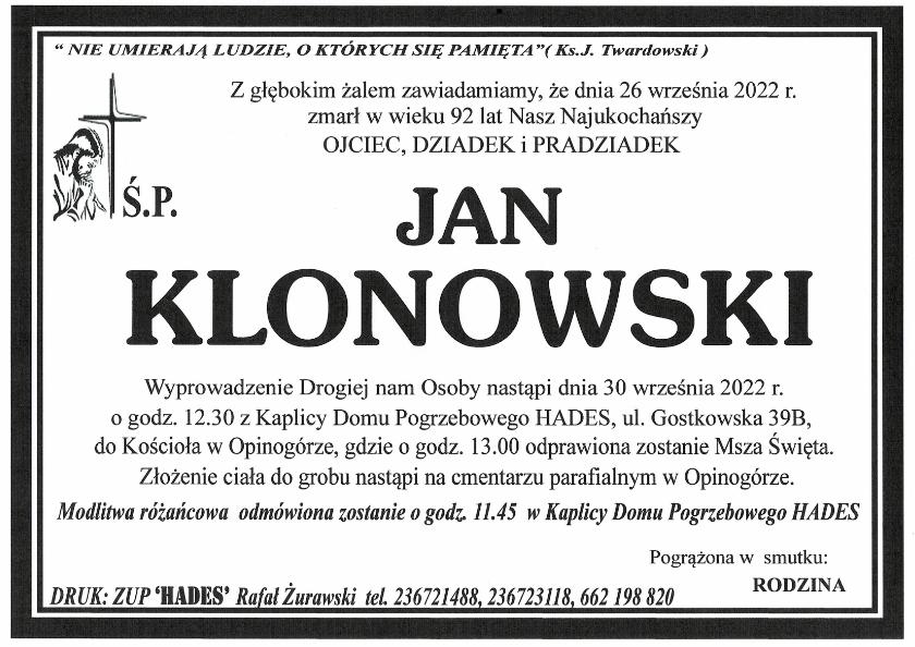 JAN KLONOWSKI