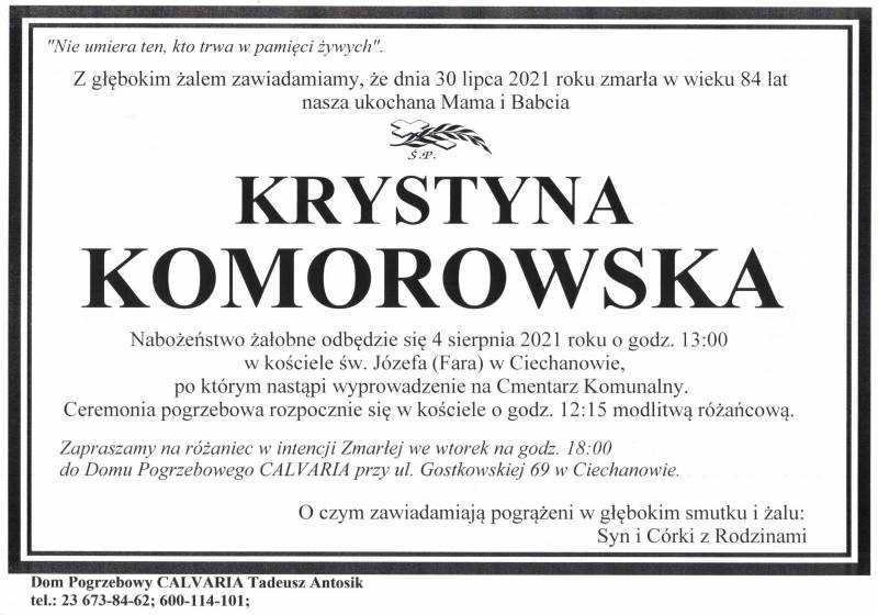 Krystyna Komorowska
