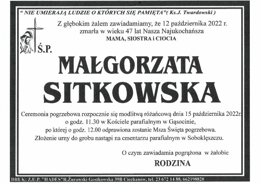 MAŁGORZATA SITKOWSKA
