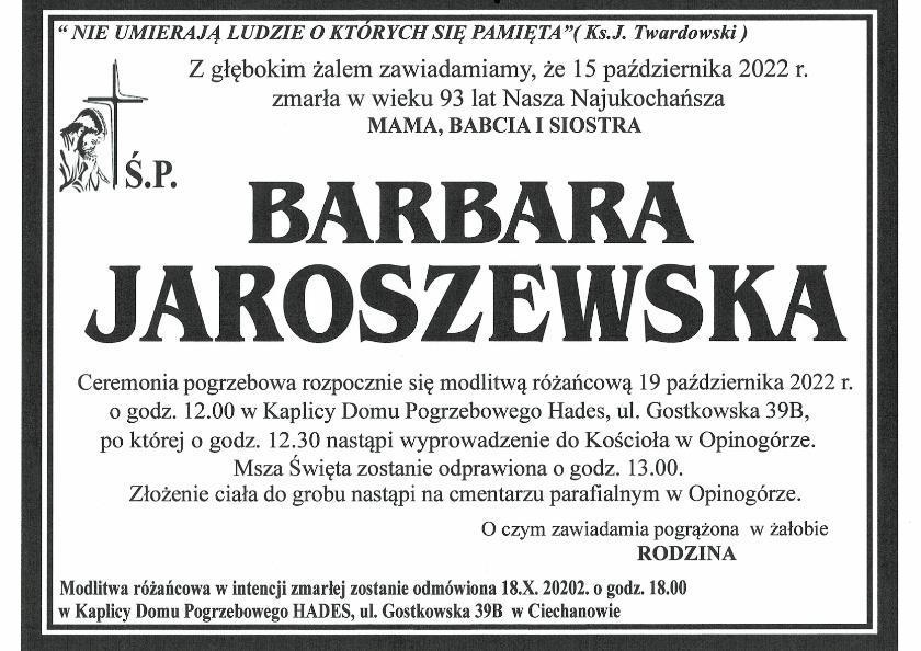BARBARA JAROSZEWSKA