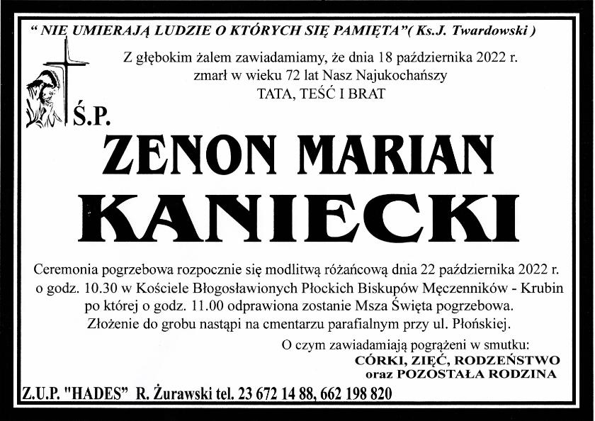 ZENON MARIAN KANIECKI