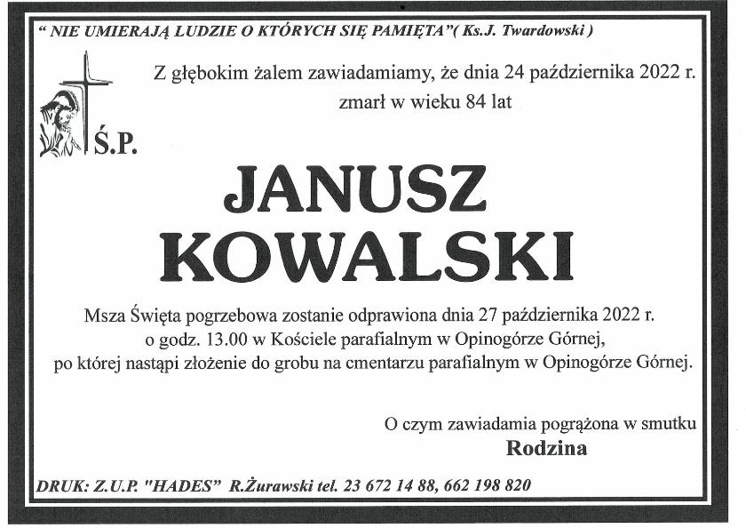 JANUSZ KOWALSKI
