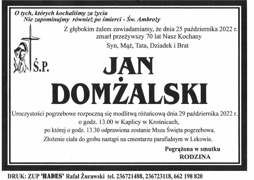 DOMŻALSKI JAN