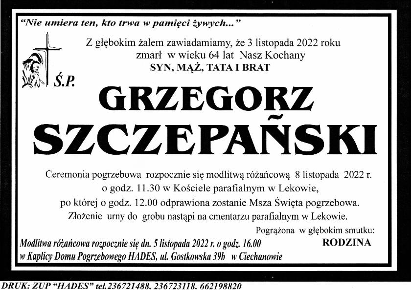GRZEGORZ SZCZEPAŃSKI