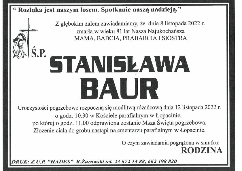 STANISŁAWA BAUR