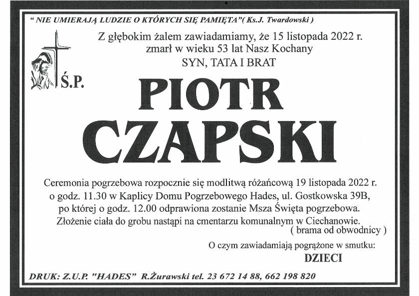 PIOTR CZAPSKI