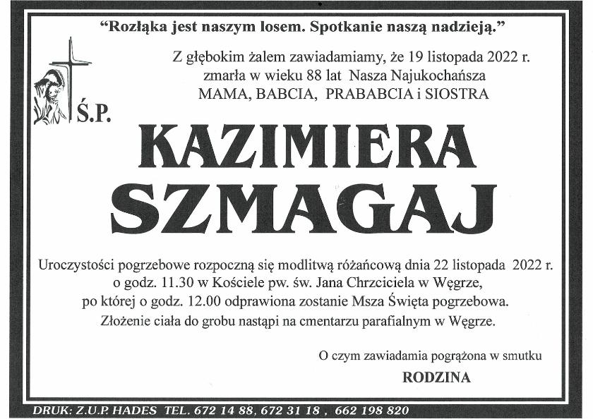 KAZIMIERA SZMAGAJ