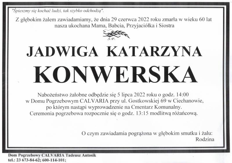 Jadwiga Katarzyna Konwerska