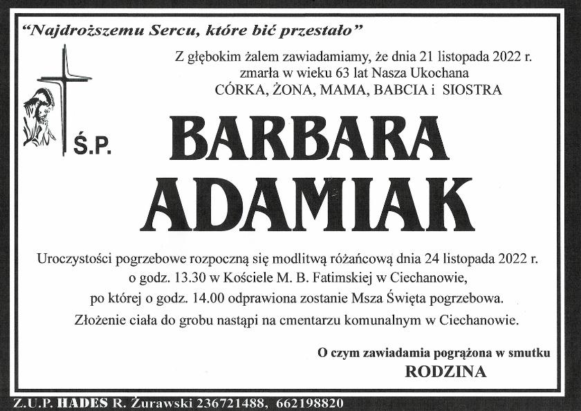 BARBARA ADAMIAK