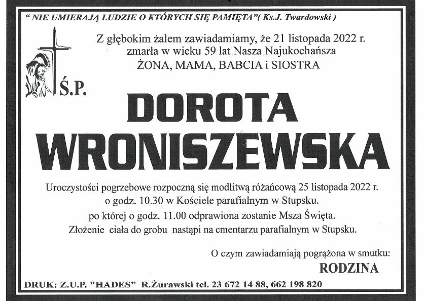 DOROTA WRONISZEWSKA