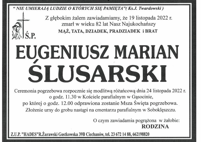 EUGENIUSZ MARIAN ŚLUSARSKI