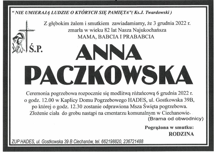 ANNA PACZKOWSKA