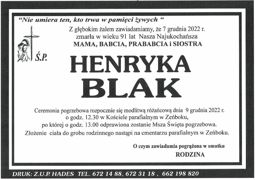 HENRYKA BLAK