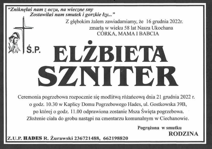 ELŻBIETA SZNITER