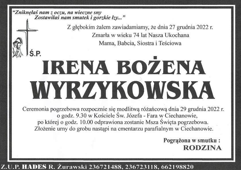 IRENA BOŻENA WYRZYKOWSKA