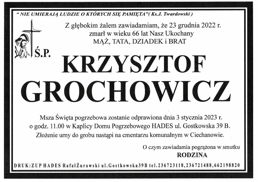 KRZYSZTOF GROCHOWICZ
