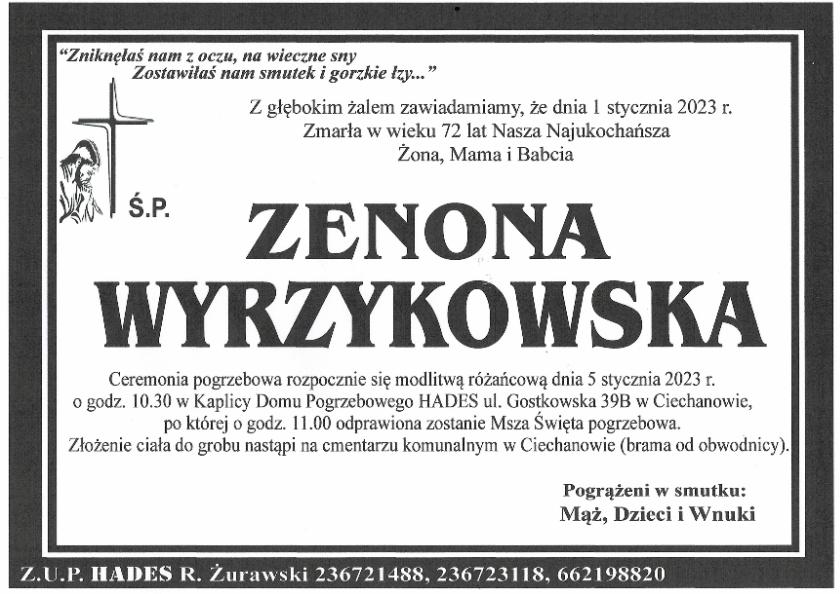 ZENONA WYRZYKOWSKA