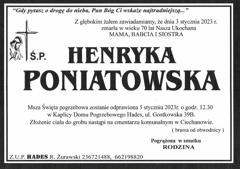 HENRYKA PONIATOWSKA