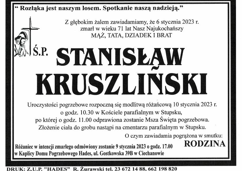STANISŁAW KRUSZLIŃSKI