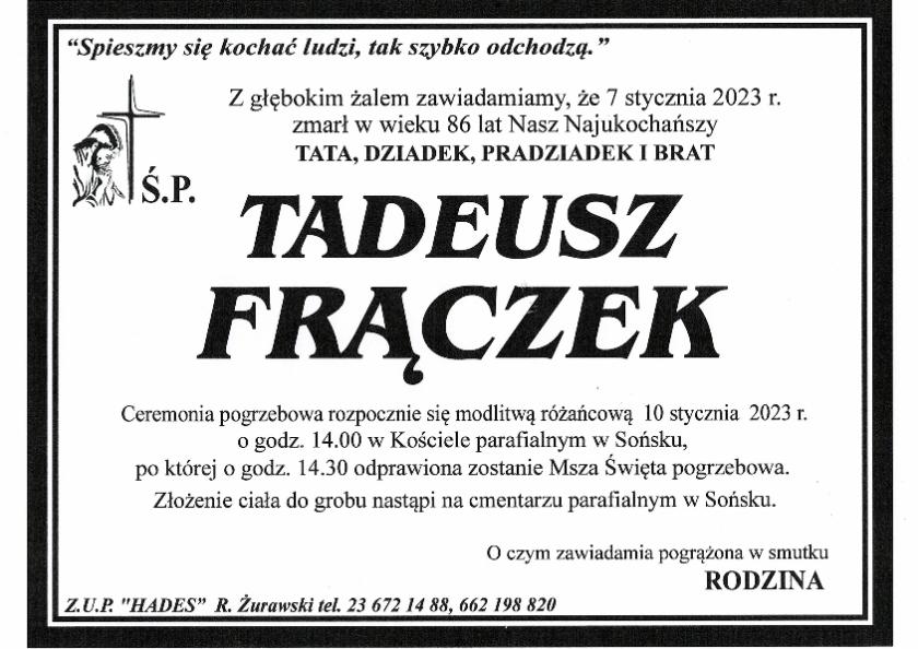 TADEUSZ FRĄCZEK