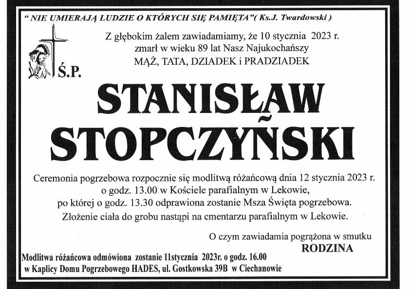 STANISŁAW STOPCZYŃSKI