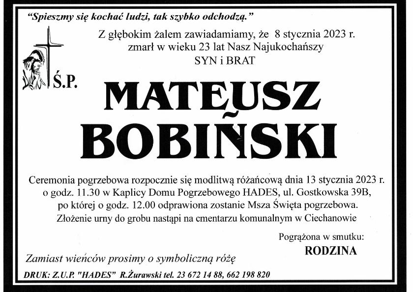 MATEUSZ BOBIŃSKI