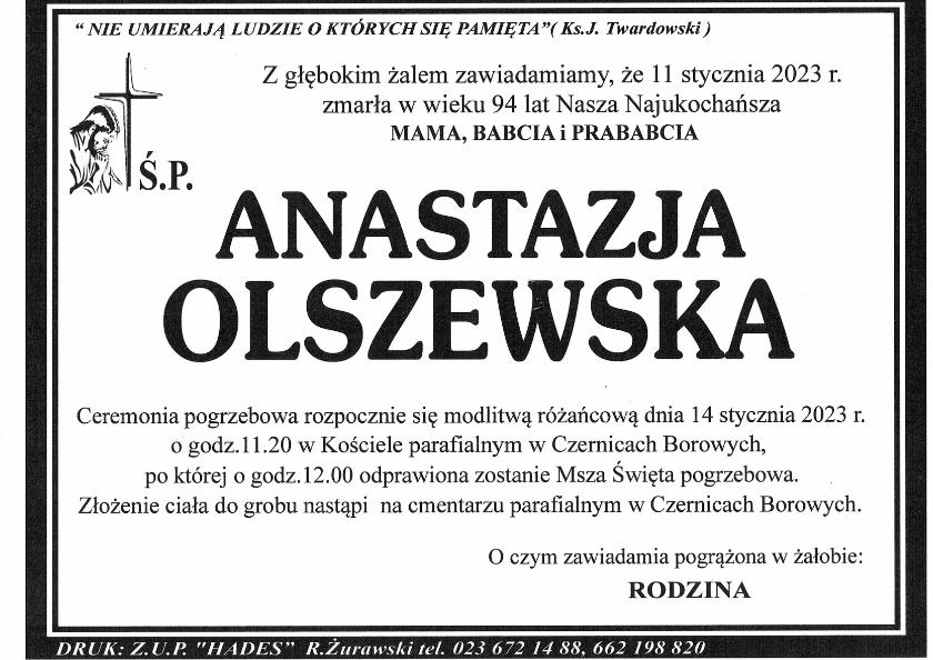 ANASTAZJA OLSZEWSKA