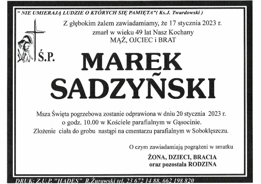 MAREK SADZYŃSKI