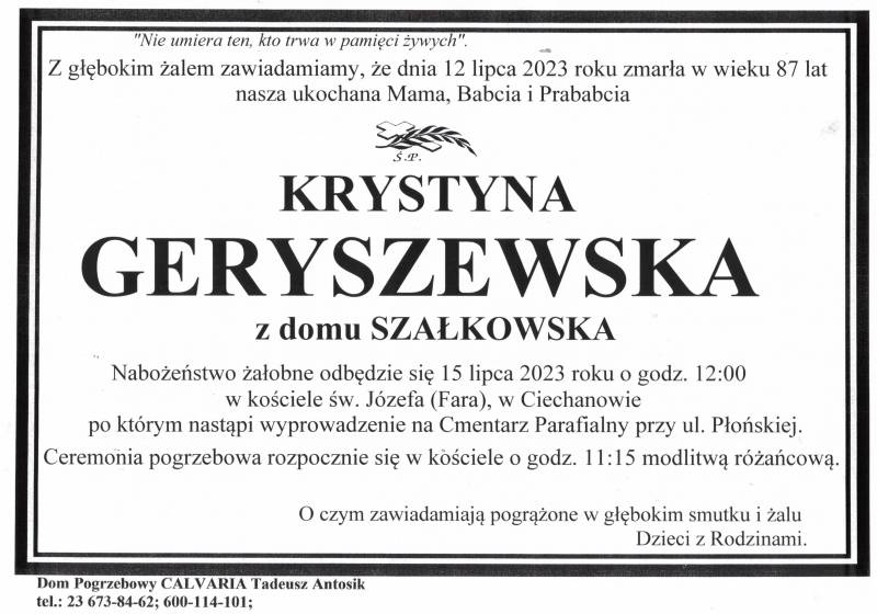 Krystyna Geryszewska