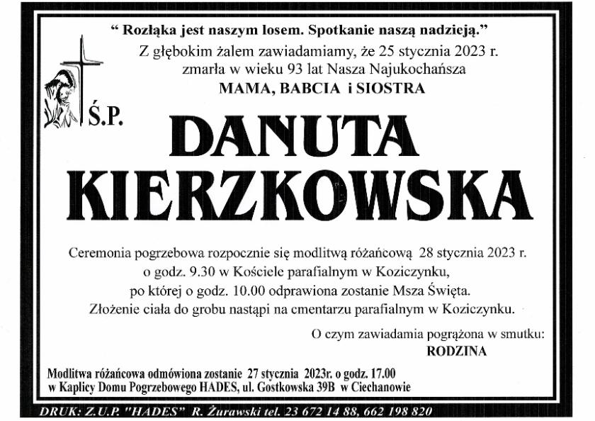 DANUTA KIERZKOWSKA 