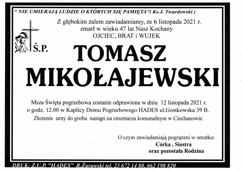 TOMASZ MIKOŁAJEWSKI