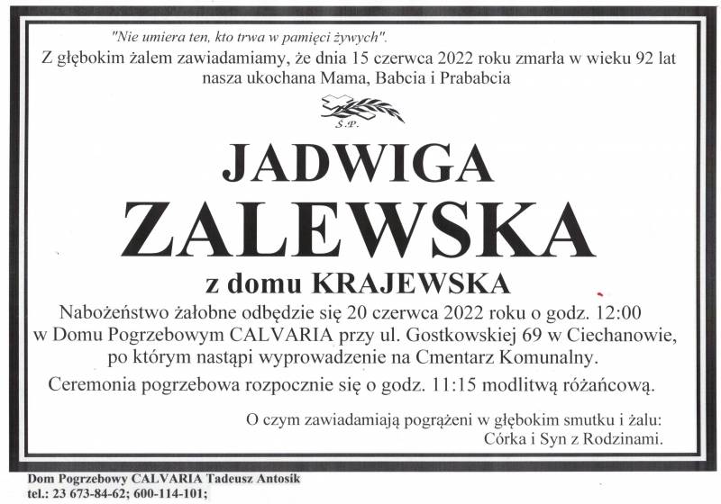 Jadwiga Zalewska