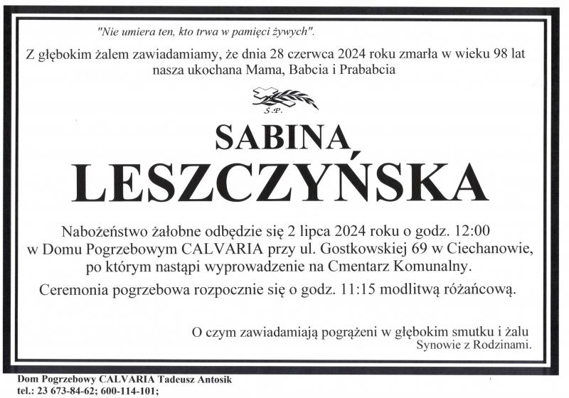 Sabina Leszczyńska