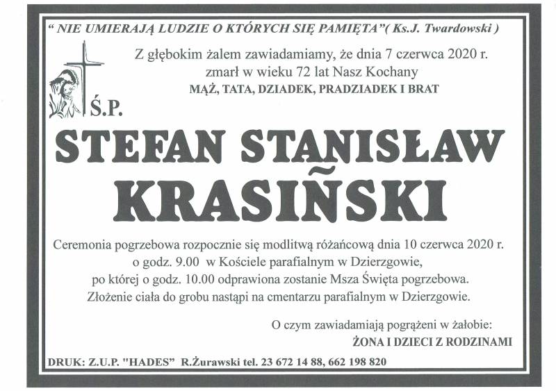 STEFAN STANISŁAW KRASIŃSKI