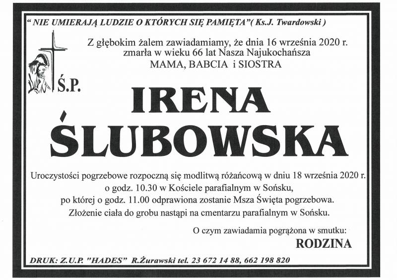 IRENA ŚLUBOWSKA