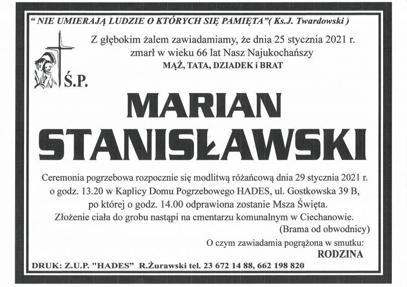 MARIAN STANISŁAWSKI