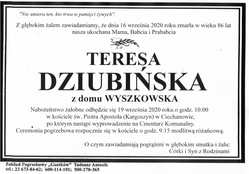 Teresa Dziubińska