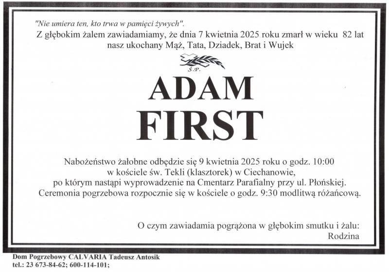 Adam First