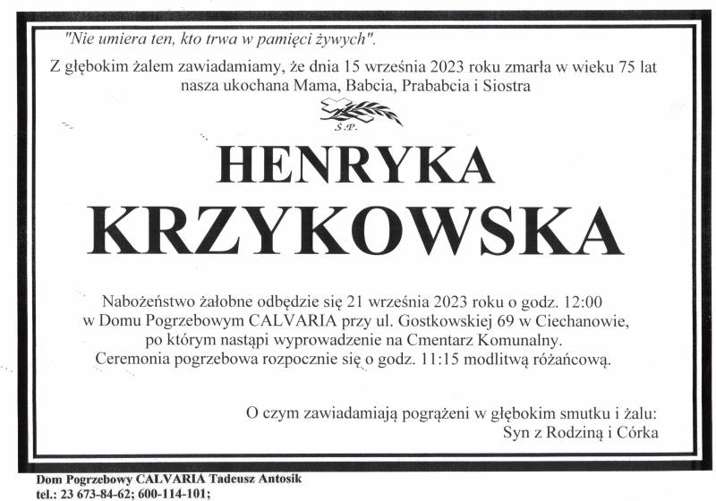 Henryka Krzykowska