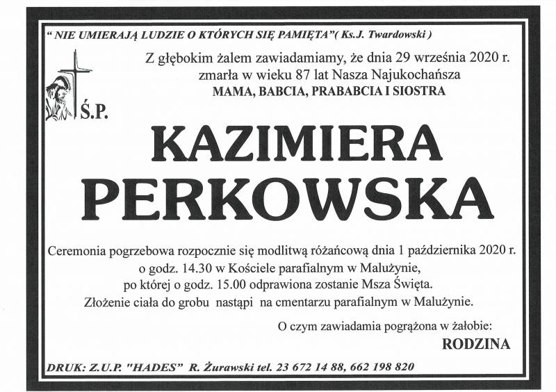 KAZIMIERA PERKOWSKA