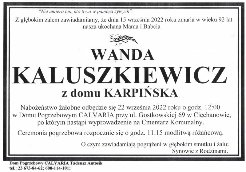 Wanda Kaluszkiewicz