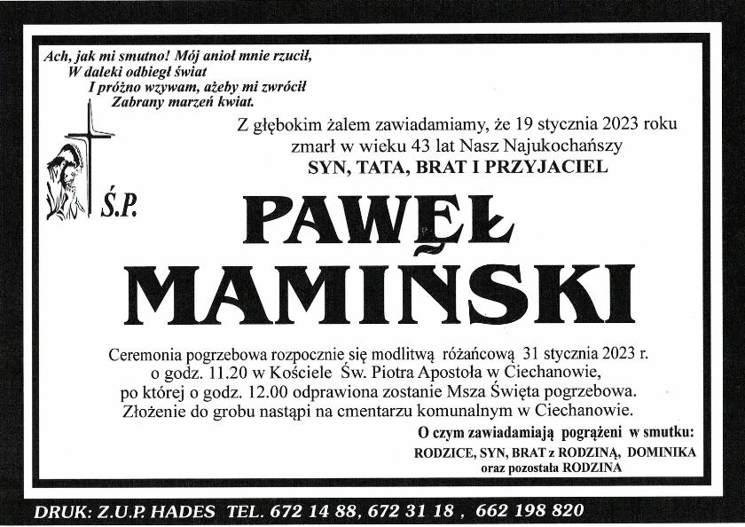 PAWEŁ MAMIŃSKI