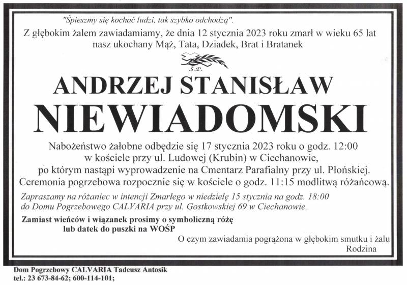 Andrzej Stanisław Niewiadomski