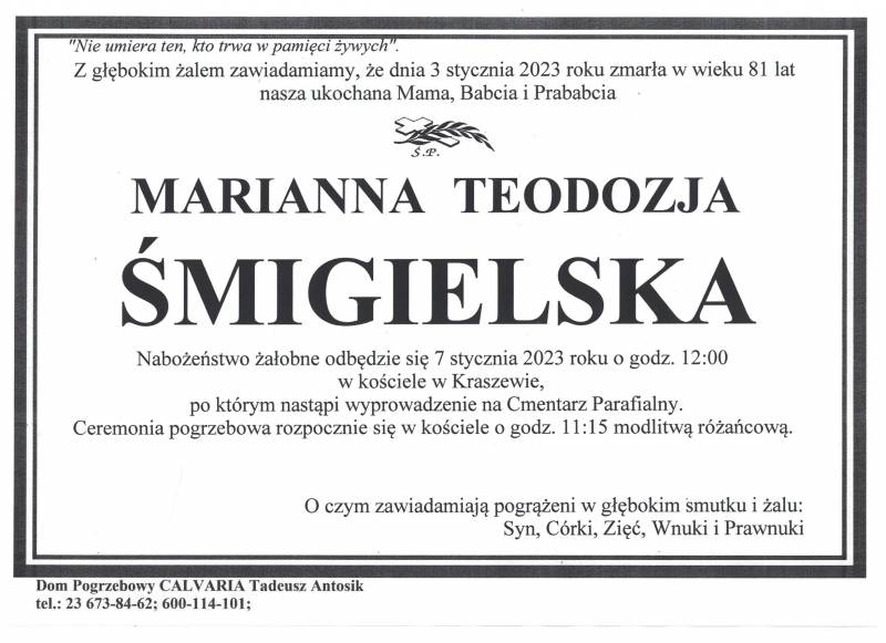 Marianna Teodozja Śmigielska