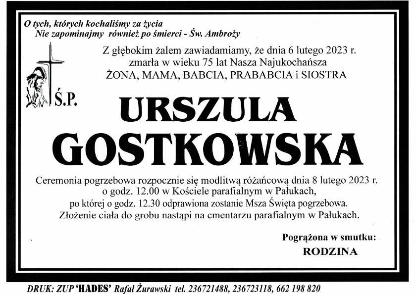 URSZULA GOSTKOWSKA